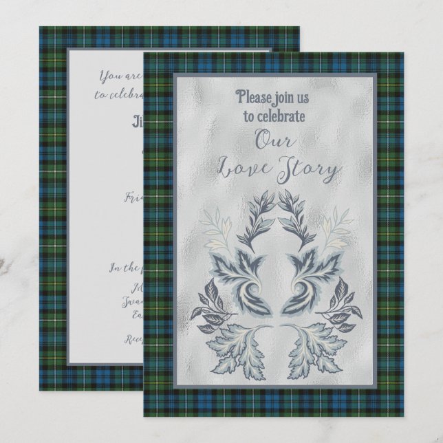 Campbell Argyll Scottish Tartan Invitation (Front/Back)