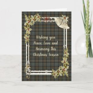 Campbell Argyll Weathered Tartan Christmas Holiday Card