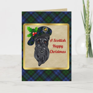 Campbell Badge & Tartan Personalized Christmas Card