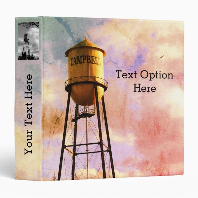 Campbell CA Water Tower 1.5" Binder (Front/Spine)