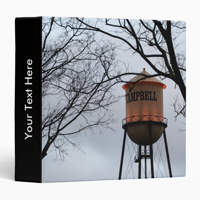 Campbell CA Water Tower 1.5" Binder (Front/Spine)