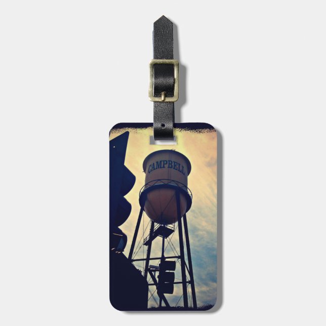 Campbell CA Water Tower Luggage Tag (Front Vertical)