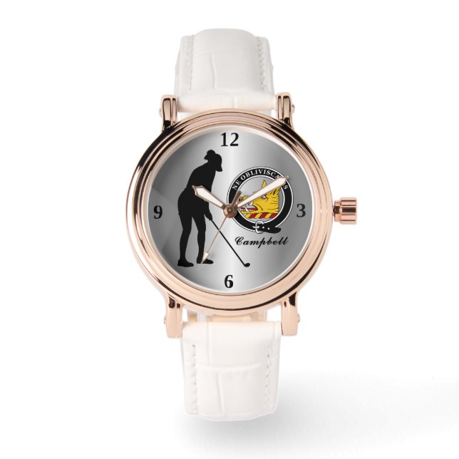 Campbell Clan Badge (Hers) Golf  Watch (Front)