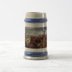 Campbell Clan Badge & Stag Personalized Beer Stein