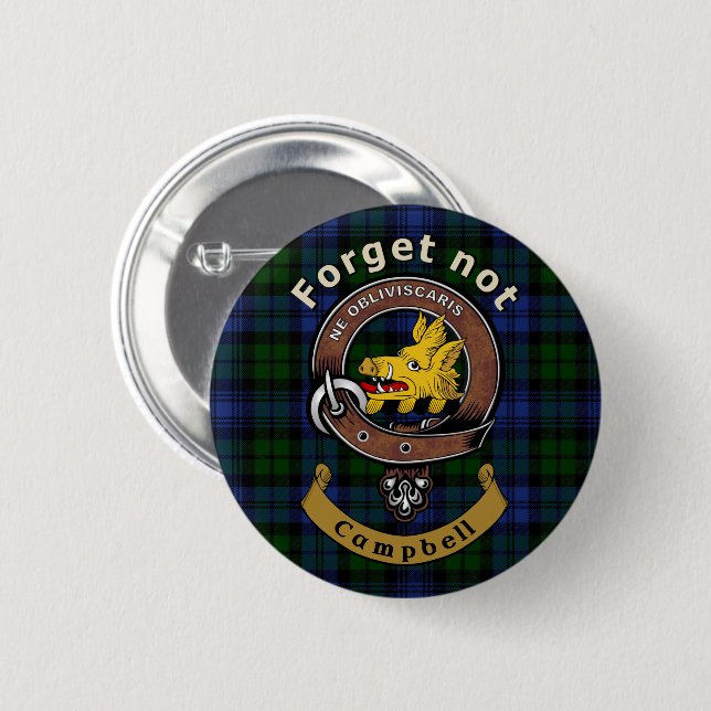 Campbell Clan Badge & Tartan (Devant & derrière)