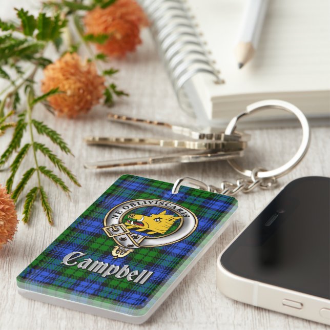 Campbell Clan Badge/Tartan Rectangle (Devant droit)