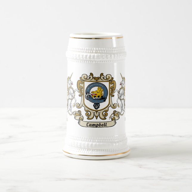 Campbell Clan Badge & Unicorn Beer Stein (Center)