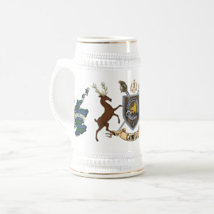 Campbell Clan Badge w/Stags Beer Stein