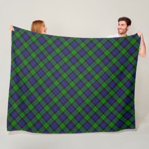 Campbell Clan Tartan Plaid Black Watch Fleece Blanket