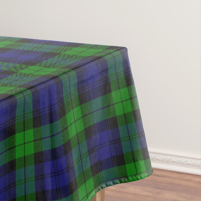 Campbell Clan Tartan Plaid Black Watch Tablecloth (In Situ)