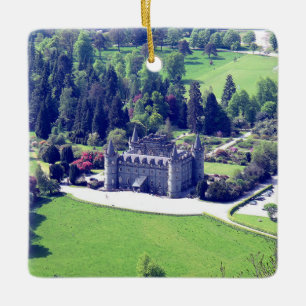 Campbell Clan's Castle Christmas Ceramic Ornament
