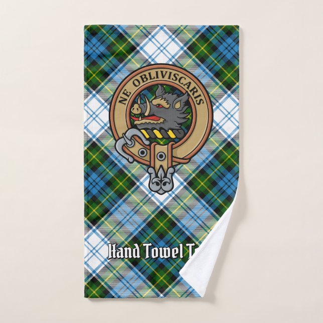 Campbell Crest au-dessus de Tartan (Serviette à main)