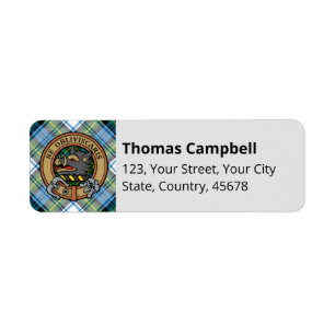 Campbell Crest over Dress Tartan