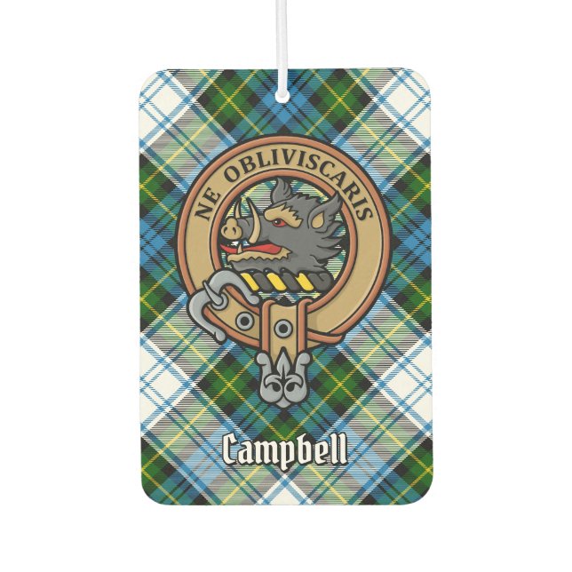 Campbell Crest over Dress Tartan Air Freshener (Front)