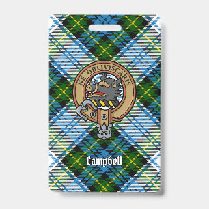 Campbell Crest over Dress Tartan Badge