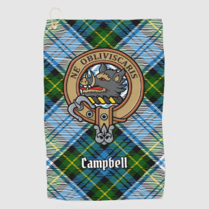 Campbell Crest over Dress Tartan Golf Towel