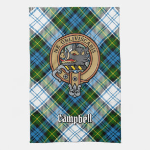 Campbell Crest over Dress Tartan Kitchen Towel