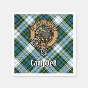 Campbell Crest over Dress Tartan Napkin