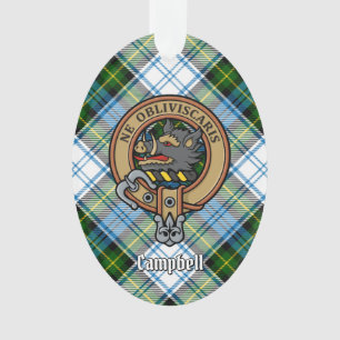 Campbell Crest over Dress Tartan Ornament