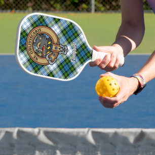 Campbell Crest over Dress Tartan Pickleball Paddle