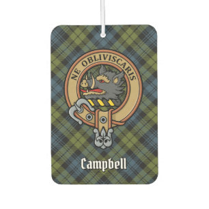 Campbell Crest over Tartan Air Freshener