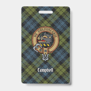 Campbell Crest over Tartan Badge