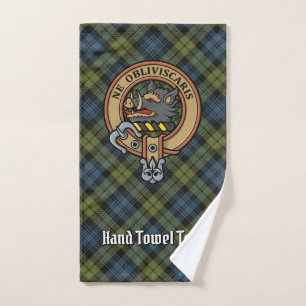 Campbell Crest over Tartan Bath Towel Set