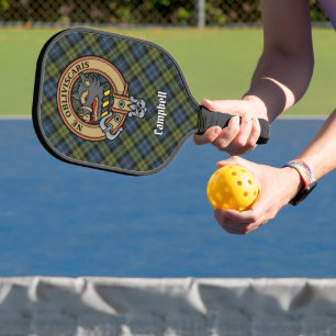 Campbell Crest over Tartan Keychain Pickleball Paddle
