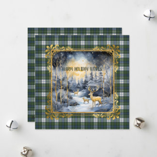 Campbell Dress Ancient Scottish Tartan Christmas Holiday Card