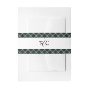 Campbell Dress Tartan Scottish Plaid Pattern Invitation Belly Band