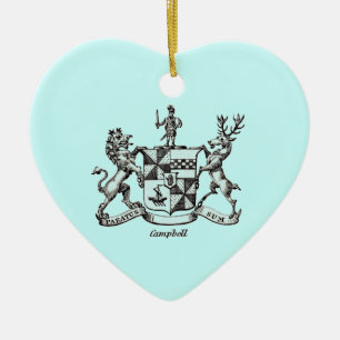 CAMPBELL FAMILY CREST CERAMIC ORNAMENT