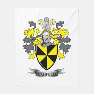 Campbell Family Crest Coat of Arms Fleece Blanket
