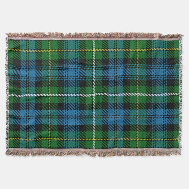 Campbell of Argyll Clan Tartan Throw Blanket (Front)