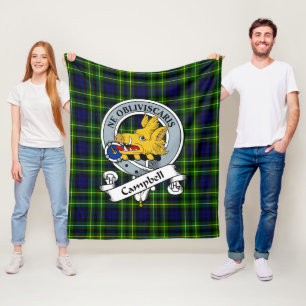 Campbell Of Breadalbane Modern Clan Badge Tartan P Fleece Blanket