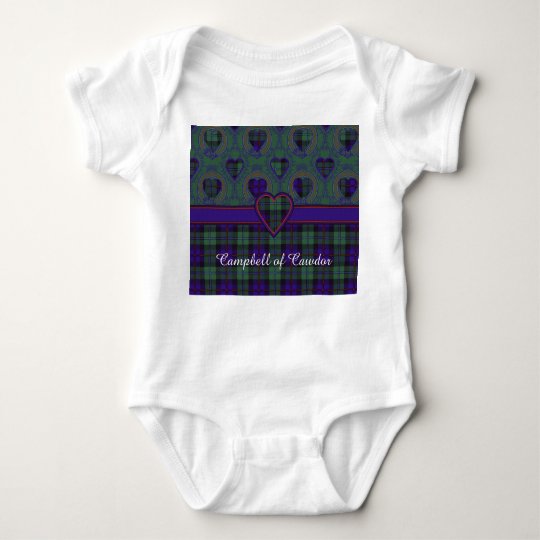Campbell of Cawdor clan Plaid Scottish tartan Baby Bodysuit