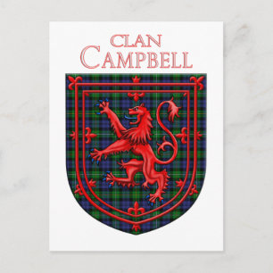 Campbell of Loudoun Tartan Scottish Plaid Postcard