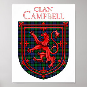 Campbell of Loudoun Tartan Scottish Plaid Poster
