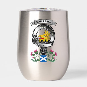 Campbell Personalized Clan Badge & Tartan Bagpipes