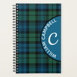 Campbell Plaid Monogram  Planner