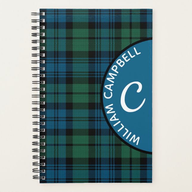 Campbell Plaid Monogram  Planner (Front)