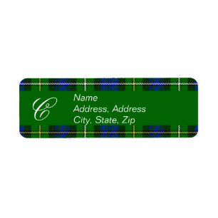 Campbell Plaid Tartan Address Label