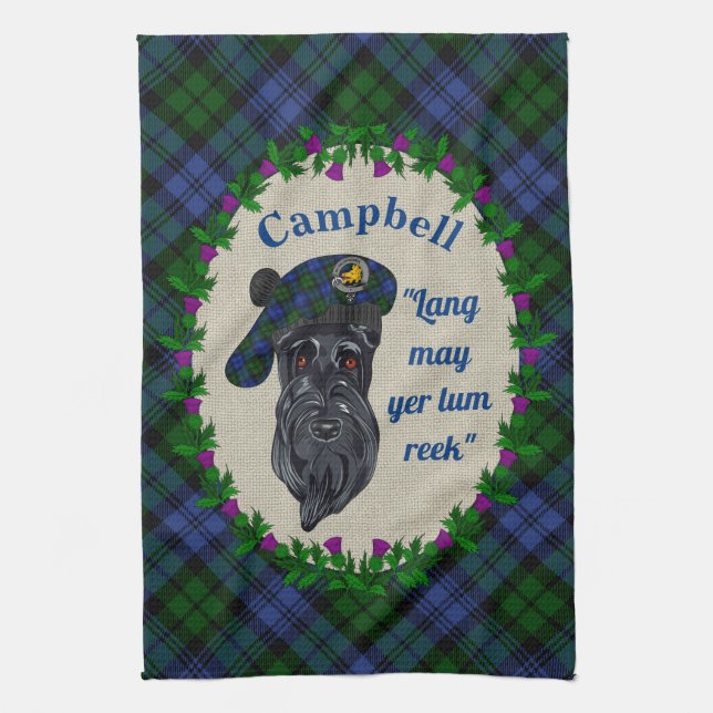 Campbell Scottie Dog Kitchen Towel (Vertical)