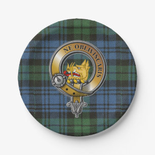 Campbell Tartan & Badge Paper Plate