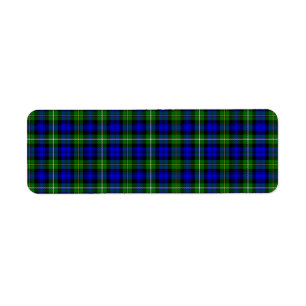 Campbell tartan bleu vert plaid