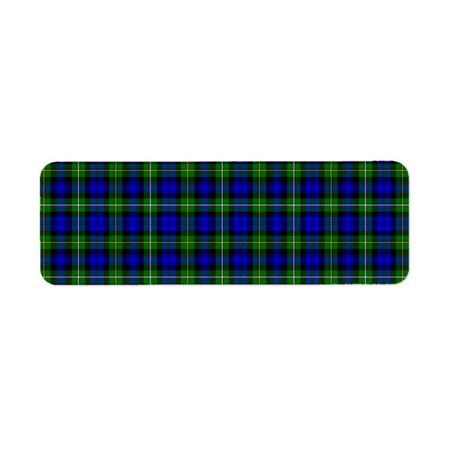 Campbell tartan bleu vert plaid (Devant)