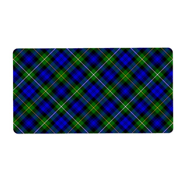 Campbell tartan bleu vert plaid (Devant)