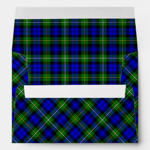 Campbell tartan blue green plaid envelopes