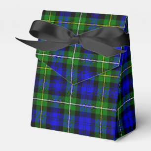 Campbell tartan blue green plaid favor box