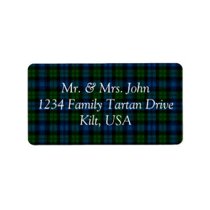 Campbell Tartan Étiquette