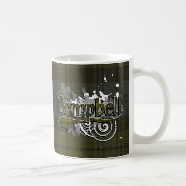 Campbell Tartan Grunge Coffee Mug (Right)